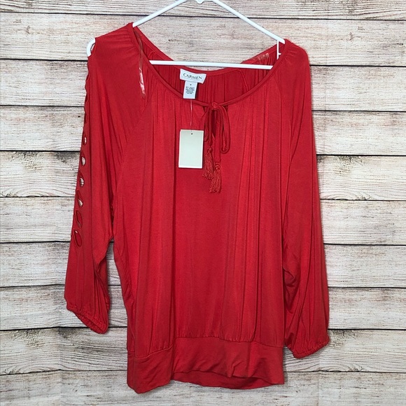 NWT Carmen Marc Valvo Carol Blouse - Picture 1 of 7